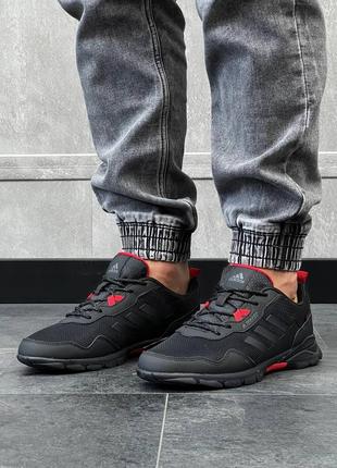 Чоловічі кросівки adidas terrex easy trail pure tex all black red7 фото