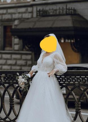 Вишукана весільна сукня/свадебное платье 42-44 р.4 фото