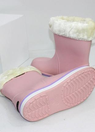 Сапожки женские из пены со съемным носком в нежно-розовом цвете6 фото