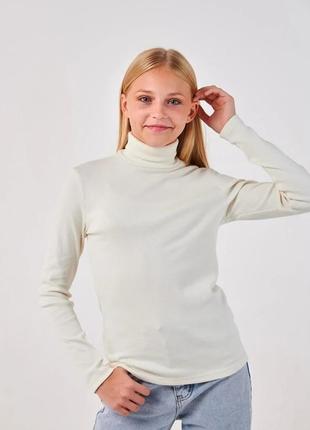 Гольф кашкорс для девочки smil 114937 молочный 146 см