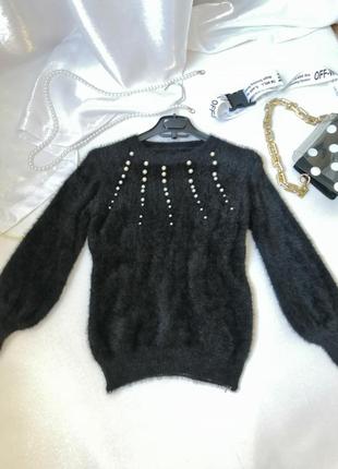 ⛔ светр кофта під альпаку пухнаста трава за перлинами перлів різного кольору   свитер кофта под1 фото