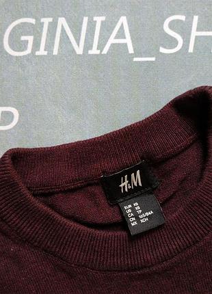 H&m джемпер свитер бордо пуловер, xs 6
