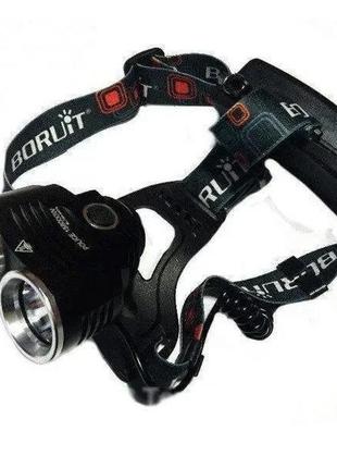 Налобный фонарь bailong police bl-t25-2x t6 черный