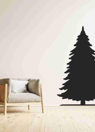 Наклейка на стену (стекло, мебель, зеркало, металл) "елка (возможен любой цвет пленки)"
