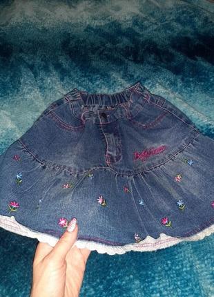 Джинсова спідничка для маленької модниці