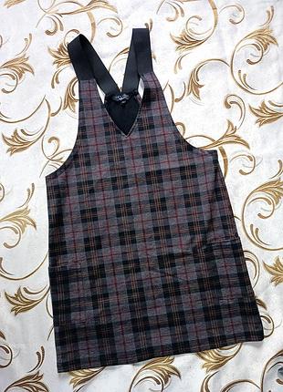 Сарафан плаття клітинка шерсть, шерстяне