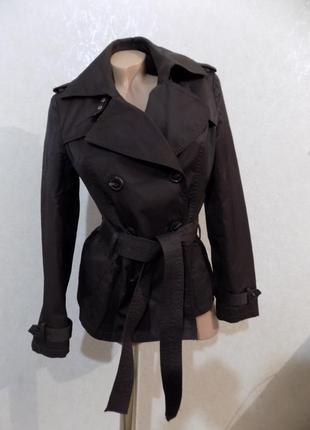 Куртка темно-шоколадного цвета фирменная yessica размер 441 фото