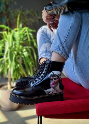 Зимові жіночі черевики dr. martens jadon/зимние женские ботинки доктор мартинс жадон