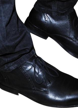 Мужские кожаные туфли черные kurt geiger 431 фото