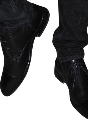 Мужские кожаные туфли черные kurt geiger 432 фото