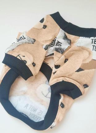 Одежда для собак свитер утепленный / кофта из тёплого футера s мишка арт. 38