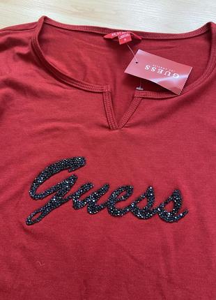 Кофта лонгсливів guess лого s жіноча3 фото