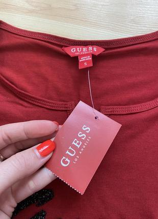 Кофта лонгсливів guess лого s жіноча4 фото