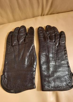 Шкіряні рукавички з перфорацією1 фото