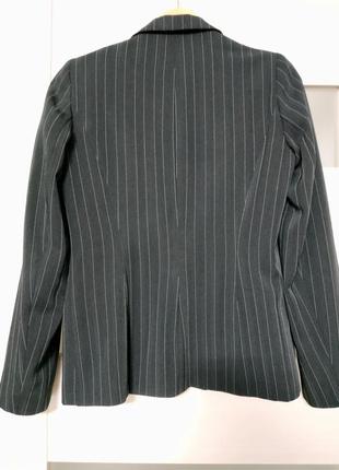 Пиджак жакет черный в полоску с карманами new look4 фото