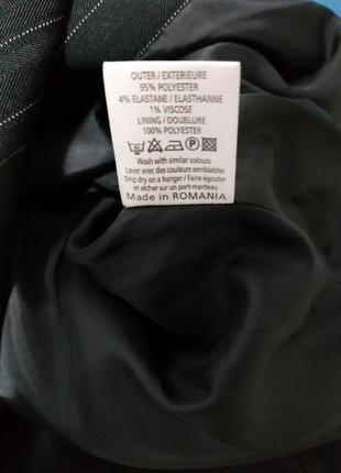 Пиджак жакет черный в полоску с карманами new look7 фото