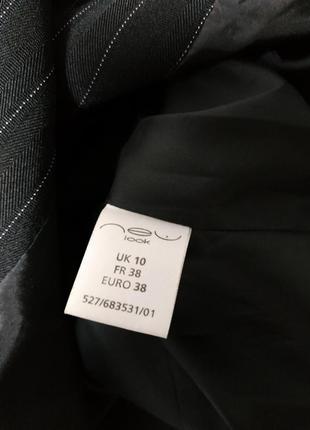 Пиджак жакет черный в полоску с карманами new look6 фото