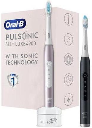 Набор зубных щеток braun oral-b pulsonic slim luxe 4900-s411-526-3h 2 шт2 фото