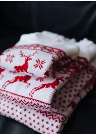 Сімейний набір новорічних светрів family look для фотосесії новорічні светри для сім'ї для двох2 фото