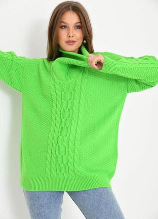 Салатовий зелений светр2 фото