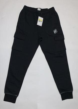 Штаны nike just do it fleece cargo pants black5 фото