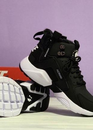 Женские кроссовки nike air huarache acronym с мехом2 фото
