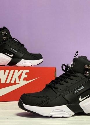 Женские кроссовки nike air huarache acronym с мехом3 фото