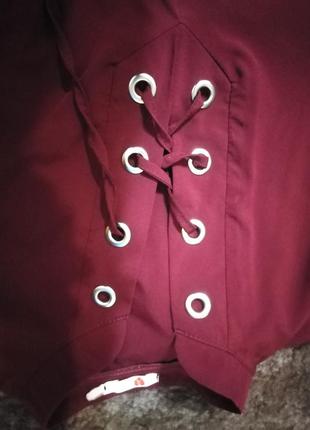 Блузка бордового кольору2 фото