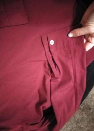 Блузка бордового кольору3 фото