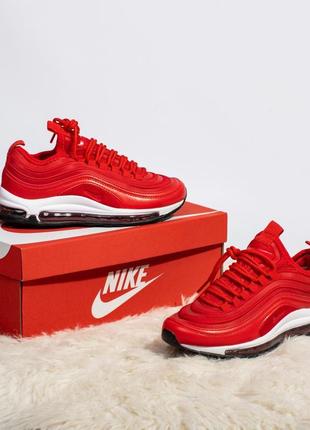 Женские кроссовки nike air max 97 красные с рефлективом5 фото