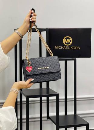 Сумка черная женская в стиле michael kors клатч сумка маленькая майкл корс