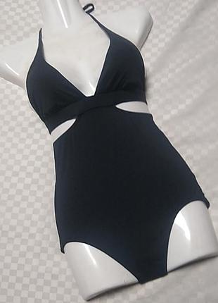 Купальник суцільний seafolly active halter maillot black nwt124 фото