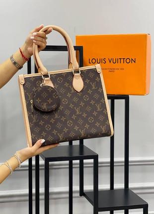 Сумка коричневая женская в стиле louis vuitton 2в1 сумочка луи витон клатч кросс-боди