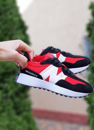 Кроссовки женские new balance 327 черные красные кросівки жіночі нью баланс чорні червоні кроссы3 фото