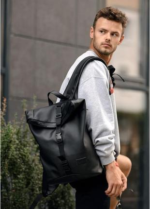 Мужской рюкзак ролл sambag rolltop kzn черный7 фото