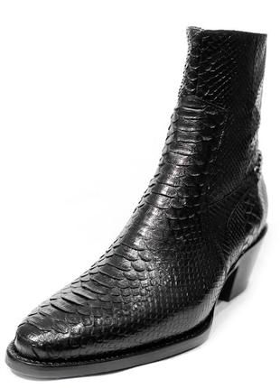 Козаки чоботи напівчоботи кавбої з пітону рептилії, оригінал1 фото