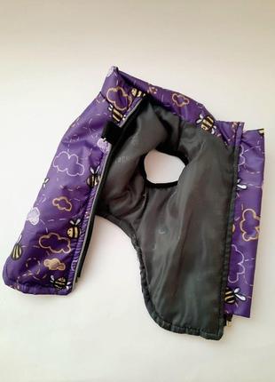 Одяг для собаки жилет утеплений на блискавці фіолетовий 39 s3 фото