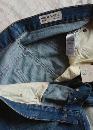 Фірмові англійські котонові джинси denim co(primark)slim ,нові з бірками, розмір 36.7 фото