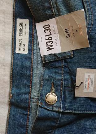 Фірмові англійські котонові джинси denim co(primark)slim ,нові з бірками, розмір 36.5 фото