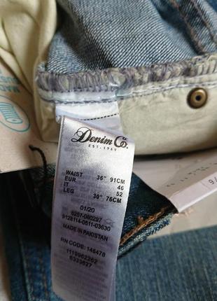 Фірмові англійські котонові джинси denim co(primark)slim ,нові з бірками, розмір 36.9 фото