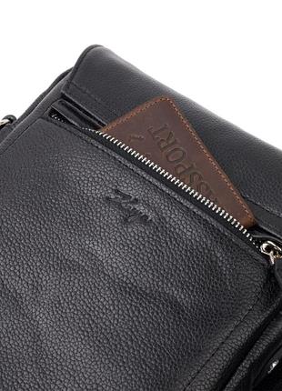 Сумка-портфель на плечо karya 20904 кожаная черный6 фото