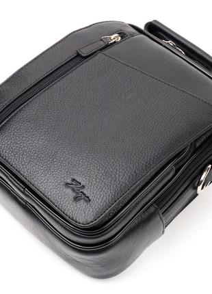 Стильная и практичная мужская сумка karya 20899 кожаная черный2 фото