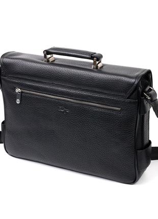 Классический мужской портфель karya 20940 кожаный черный2 фото