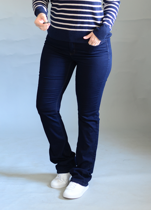 5991\140 довгі темно-сині джинси mac xl