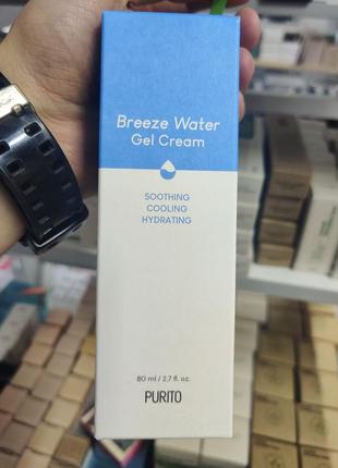 Зволожуючий та охолоджуючий гель-крем purito breeze water gel cream 80мл2 фото