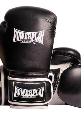 Боксерские перчатки powerplay 3019 черные 14 унций