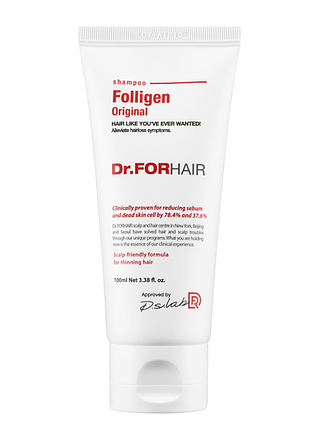 Зміцнювальний шампунь проти випадання волосся dr.forhair folligen original shampoo 100мл