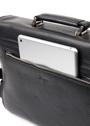Классический мужской портфель karya 20940 кожаный черный5 фото