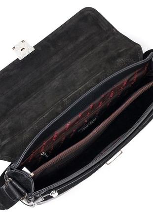 Классический мужской портфель karya 20940 кожаный черный3 фото