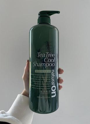 Охолоджувальний шампунь на основі чайного дерева daeng gi meo ri naturalon tea tree cool shampoo 1000мл2 фото